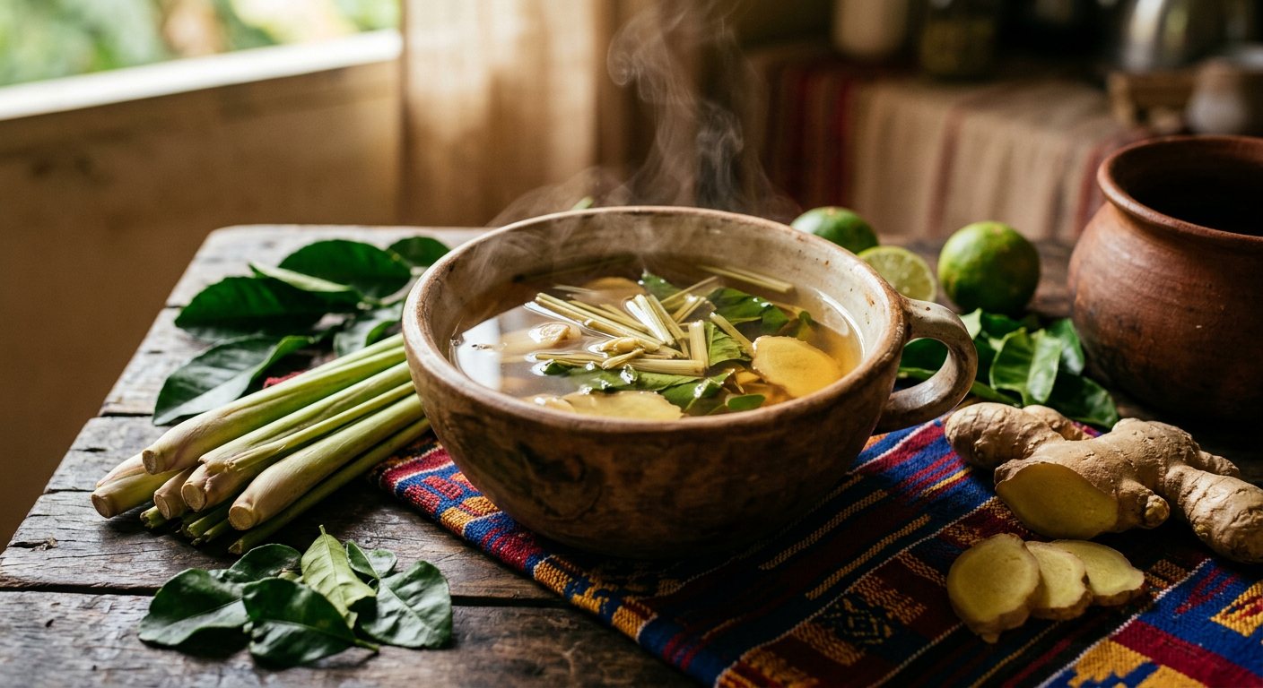 Chá de Caxinde (Fresh Lemongrass Infusion) — São Tomé and Príncipe