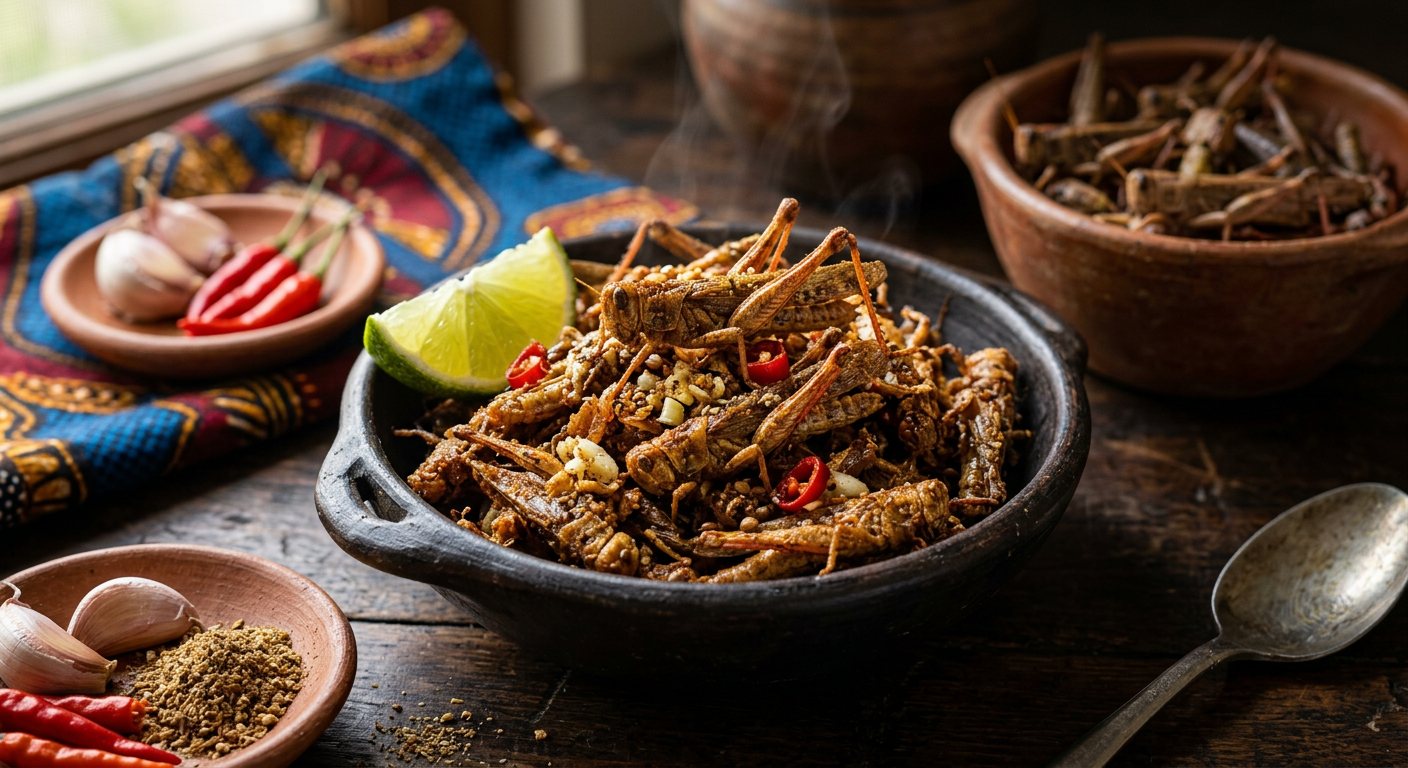 Gafanhotos Fritos (Crispy Fried Grasshoppers) — Angola