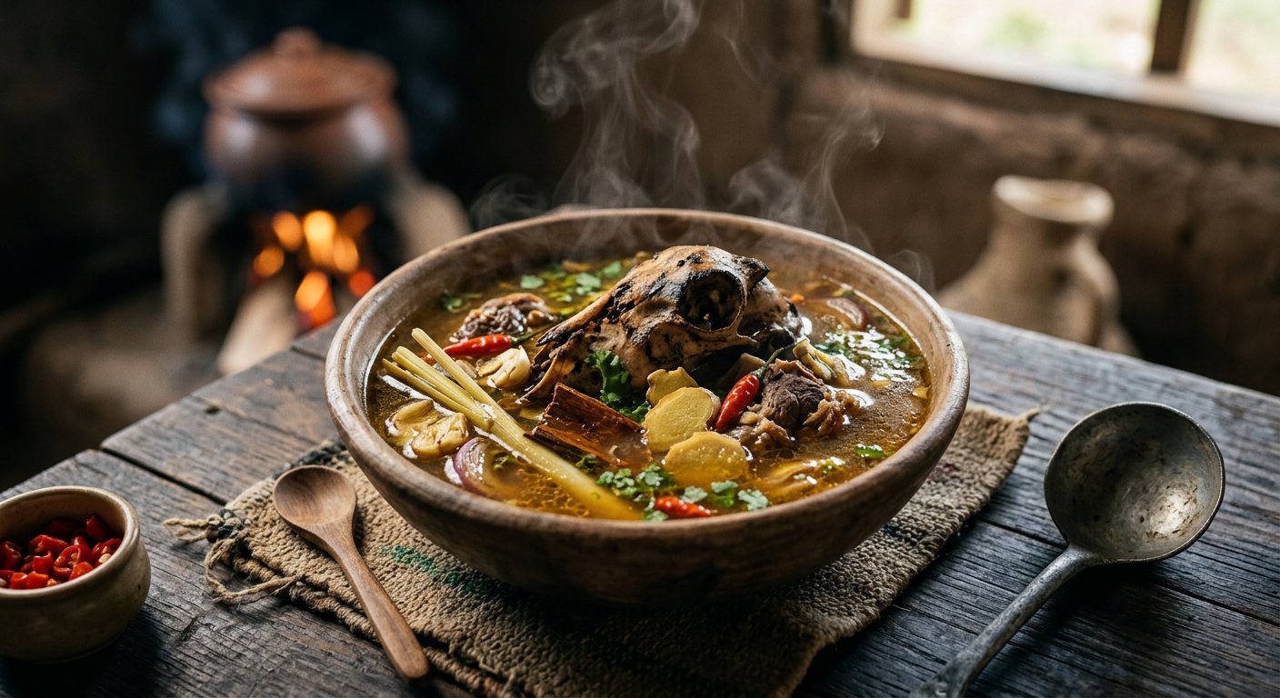 Supu ya Kichwa (Goat Head Bone Broth) — Kenya