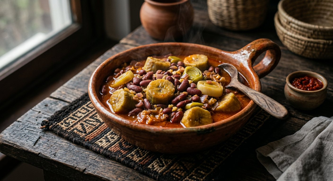 Ibiharage n'Igitoke (Burundian Stewed Beans with Green Matooke) — Burundi