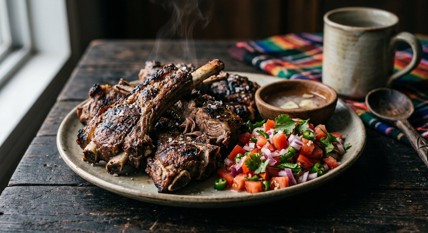 Nyama Choma with Kachumbari (Kenyan Roasted Goat with Fresh Tomato Relish) — Kenya
