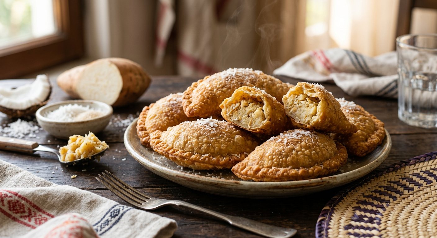 Gâteau Patate (Sweet Potato and Coconut Turnovers) — Mauritius