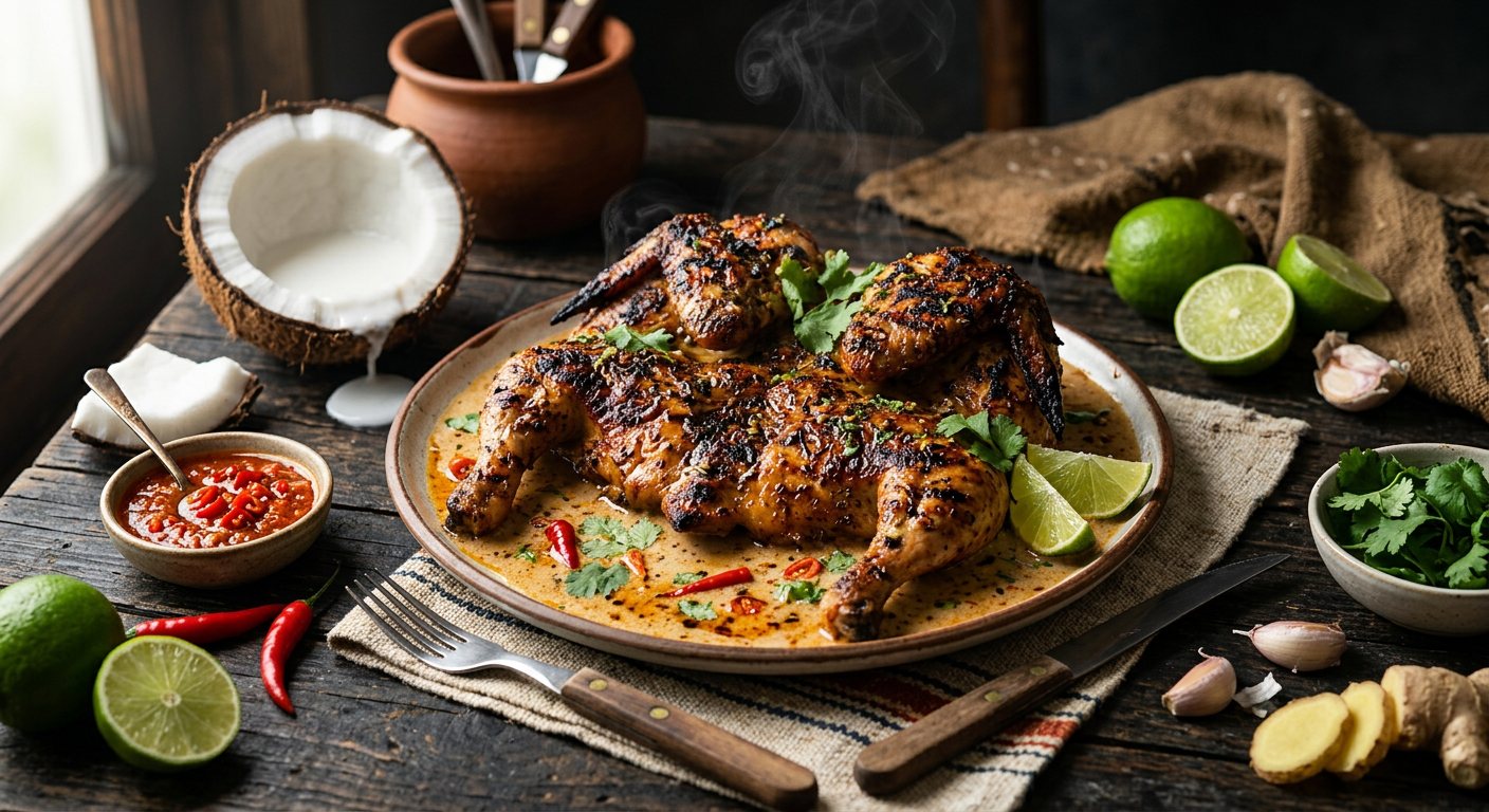 Frango à Zambeziana (Zambezian Coconut-Marinated Grilled Chicken) — Mozambique