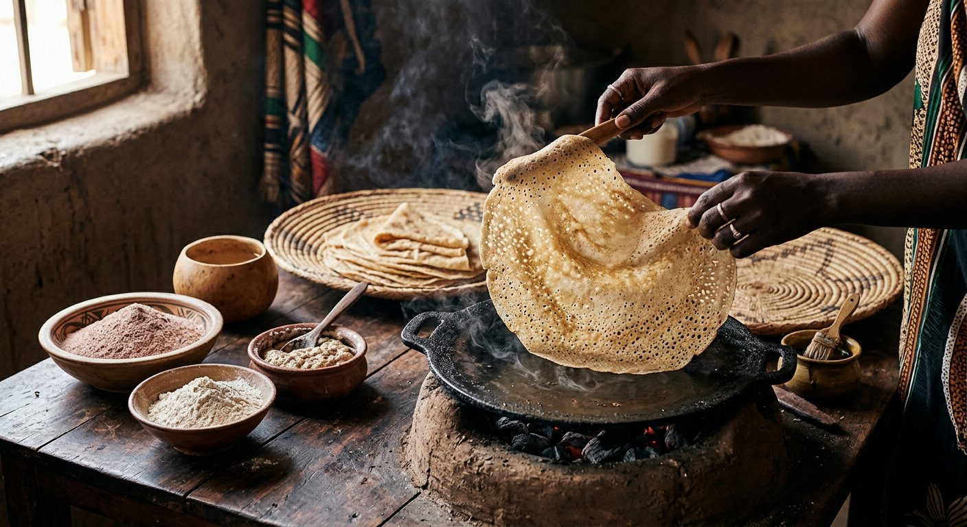 Kisra (Fermented Sorghum Crêpe-Flatbread) — South Sudan