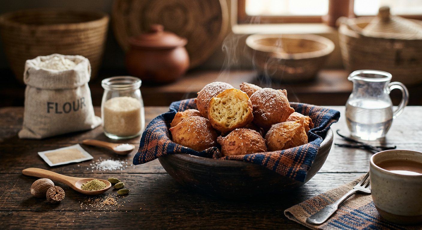 Imikate (Burundian deep-fried yeast drop-doughnuts) — Burundi