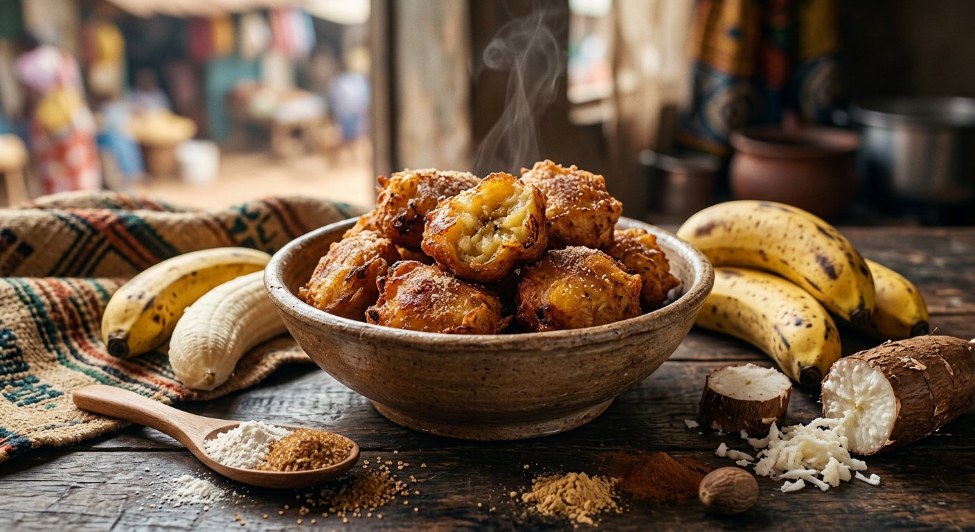 Mambonxa (Fried Sweet Banana and Cassava Fritters) — Guinea-Bissau