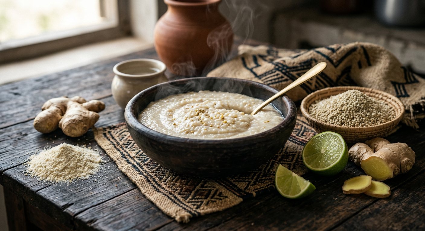 Poto-Poto (Fermented Cornmeal and Millet Porridge) — Central African Republic