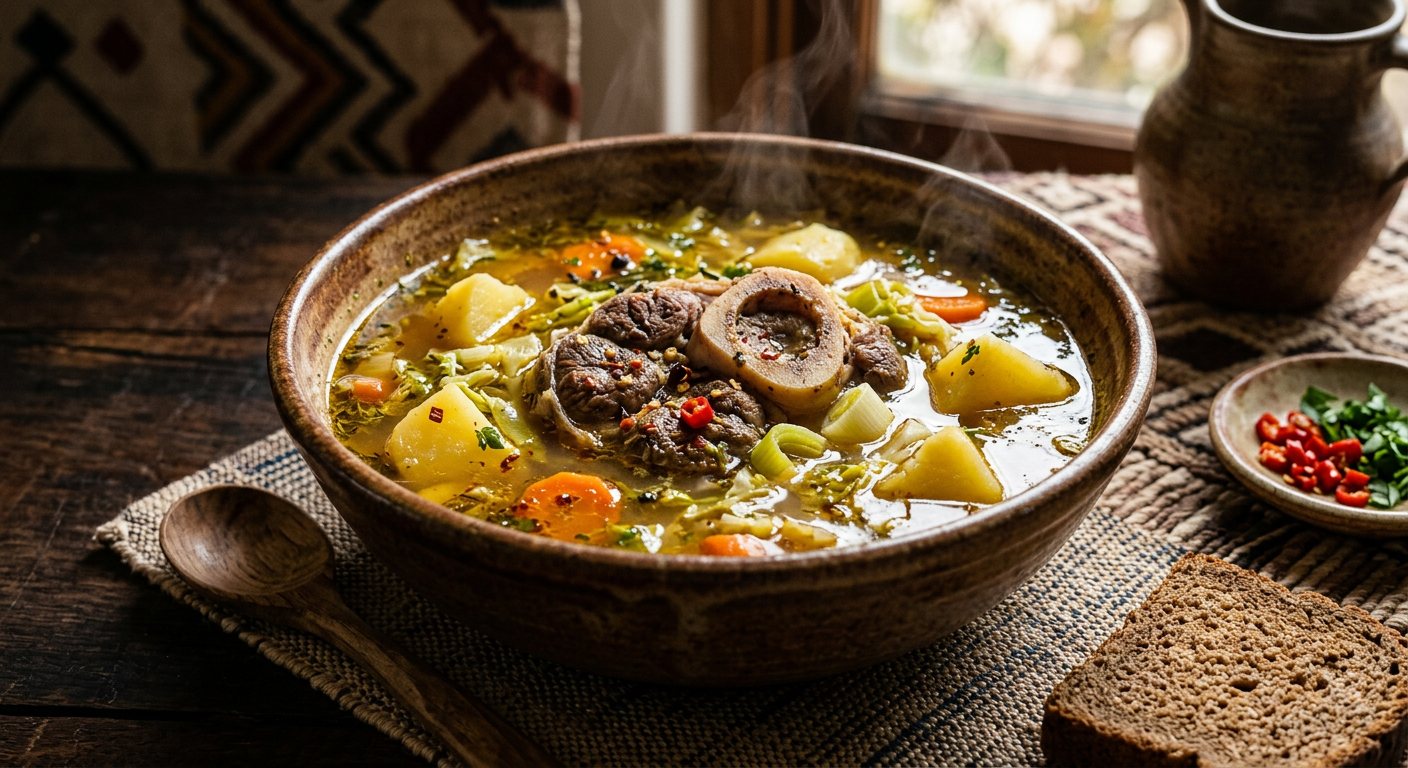 Supu y'Inyama (Spiced Beef and Vegetable Broth) — Rwanda