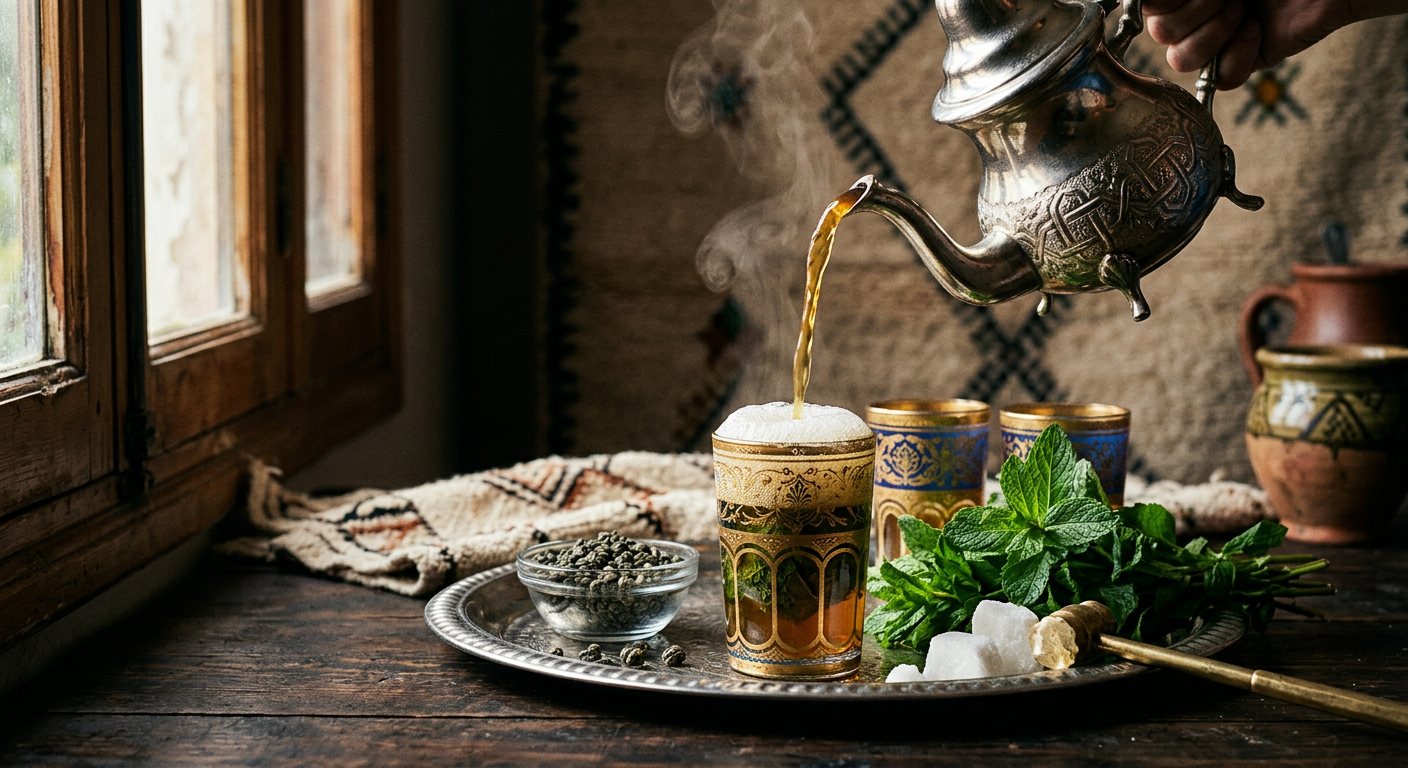 Atay bi Naa-Naa (Gunpowder Green Tea with Fresh Spearmint) — Morocco