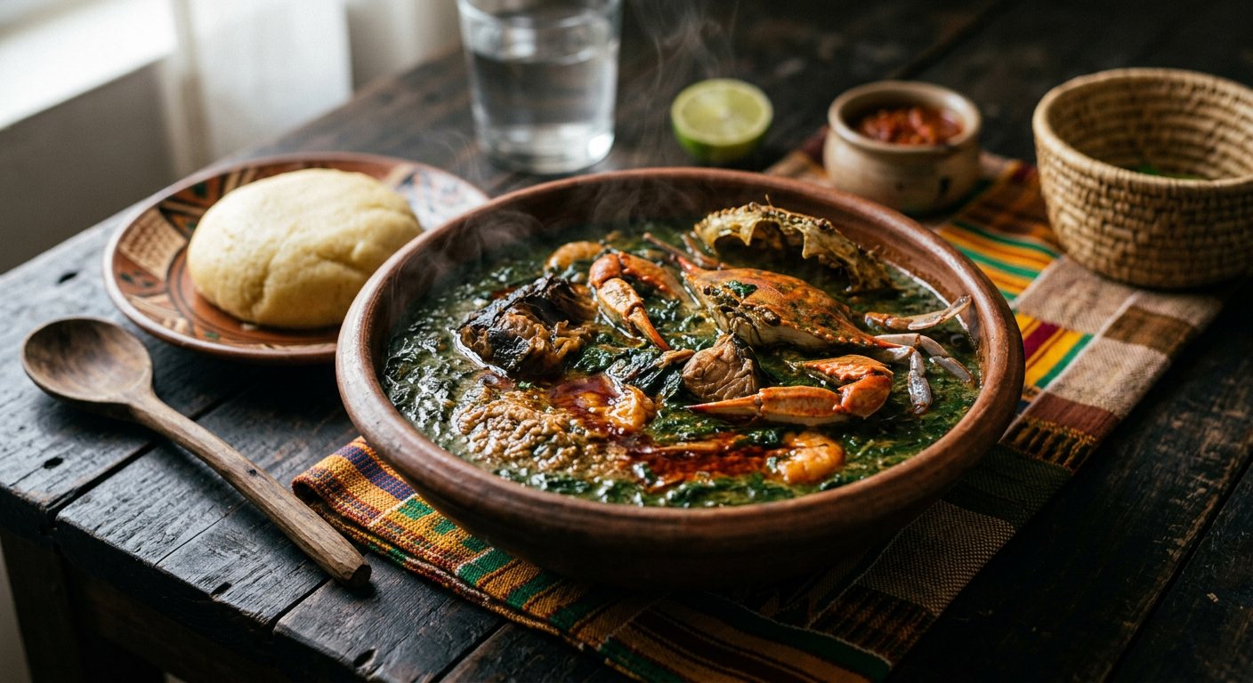 Ademe Dessi (Jute Leaf Green Soup) — Togo