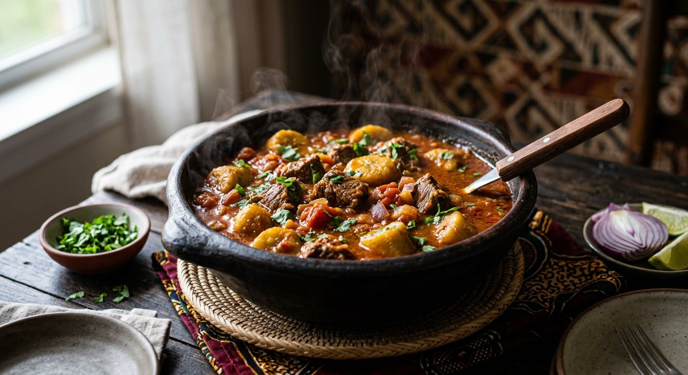 Matoke ya Nyama (Braised Green Bananas with Beef) — Kenya
