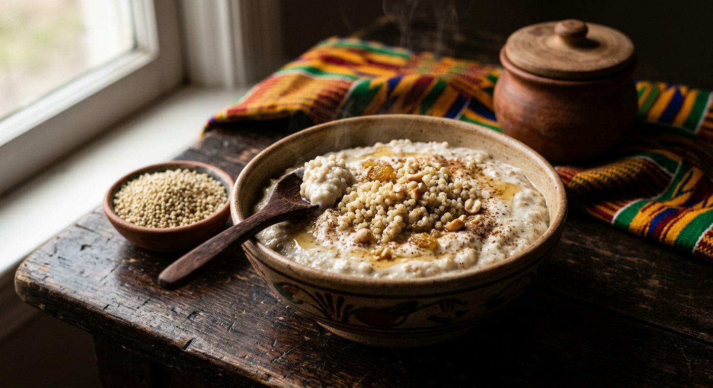 Chakery (Steamed Millet Couscous with Sweet Fermented Yoghurt) — Gambia