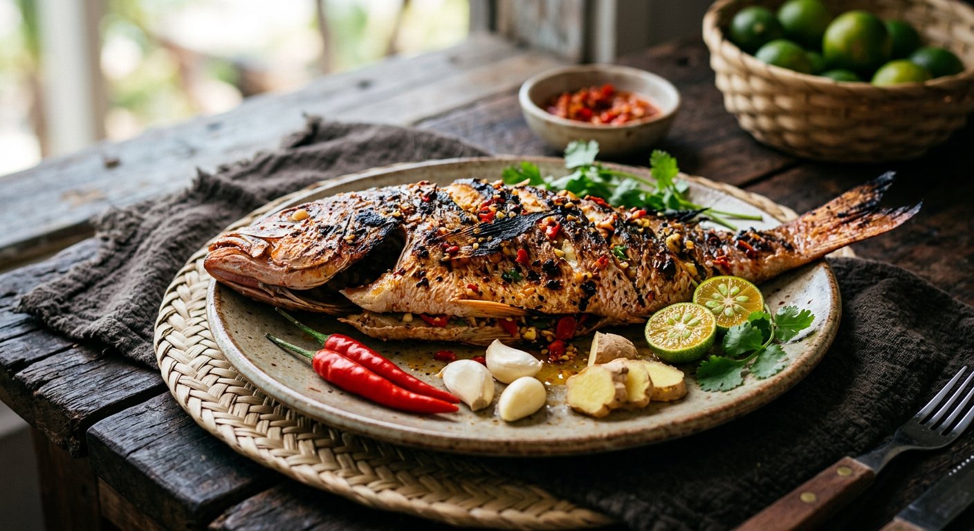 Pwason Griye (Grilled Whole Fish with Chili and Garlic) — Seychelles