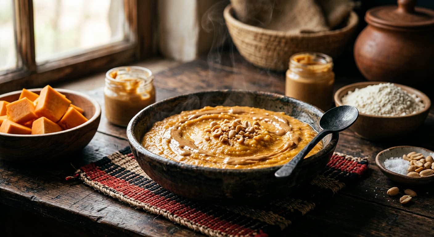 Nhopi (Whipped Pumpkin and Peanut Butter Porridge) — Zimbabwe