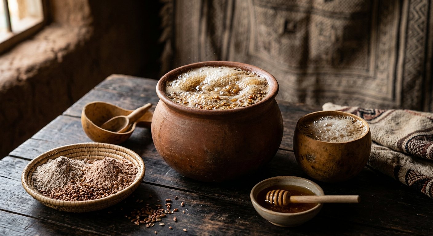 Enturire (Fermented Honey-Sweetened Sorghum Beer) — Uganda