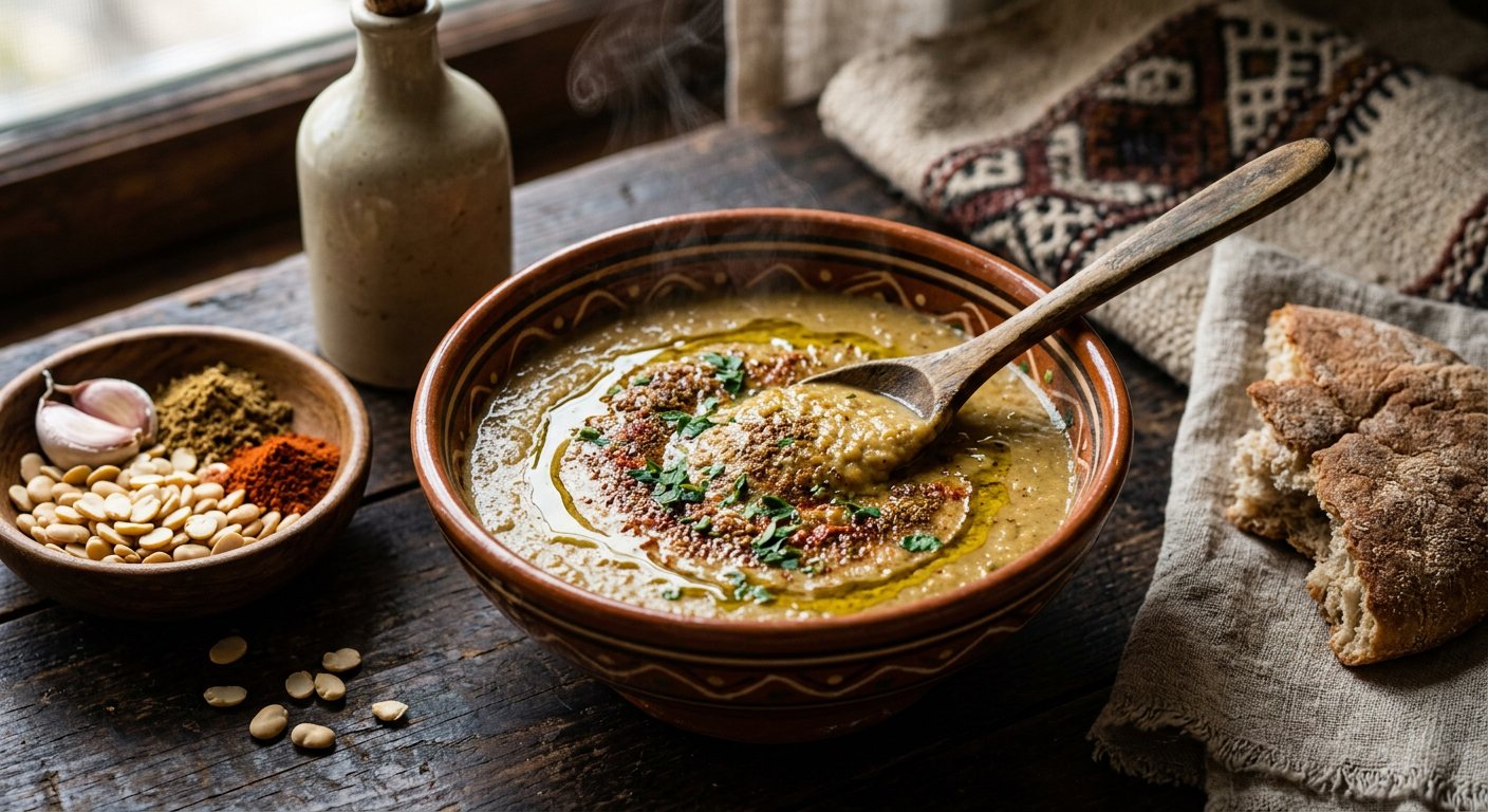 Bissara (Fava Bean Soup with Cumin and Olive Oil) — Morocco