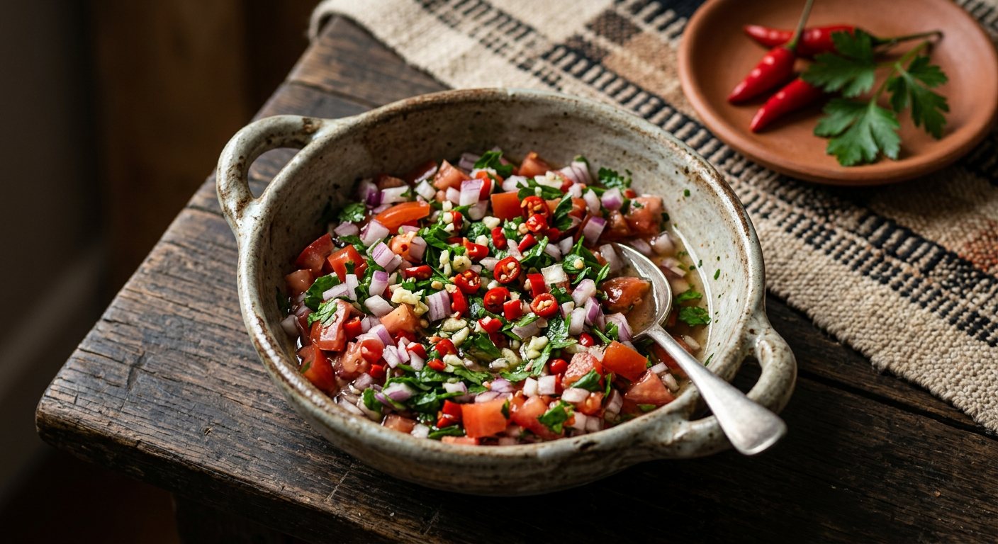 Molho Cru (Raw Onion, Tomato, and Chili Relish) — Angola