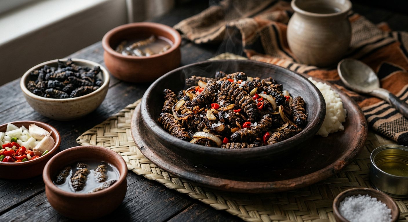 Omagungu (Crisp-Fried Mopane Caterpillars) — Namibia