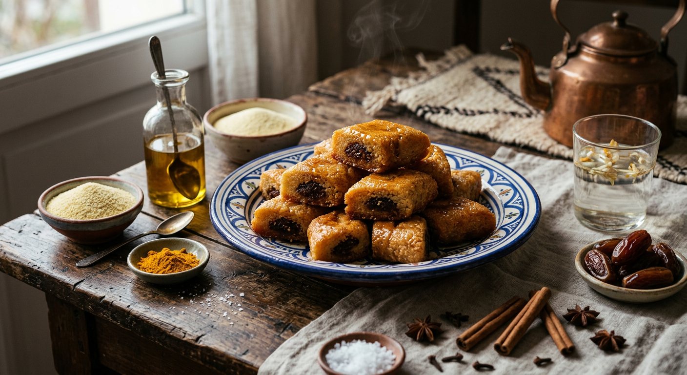 Makroudh (Semolina, Date, and Orange Blossom Pastry) — Tunisia