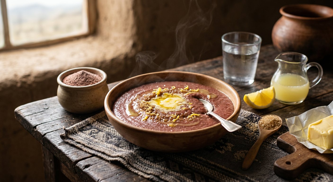 Lesheleshele (Smooth Sweetened Sorghum Porridge with Lemon) — Lesotho