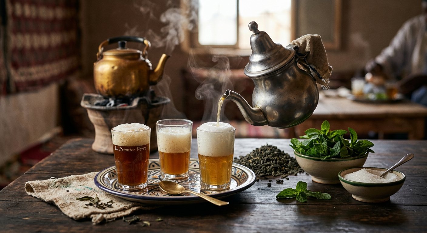 Ataye (Three-Round Frothy Gunpowder Mint Tea) — Mauritania