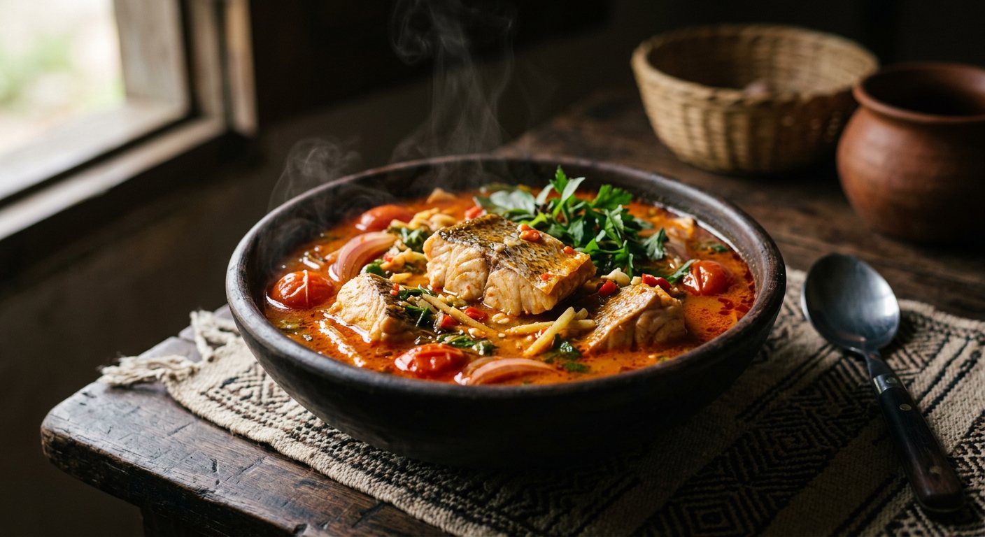 Molho no Fogo (Hot Herbal Fish Broth) — São Tomé and Príncipe