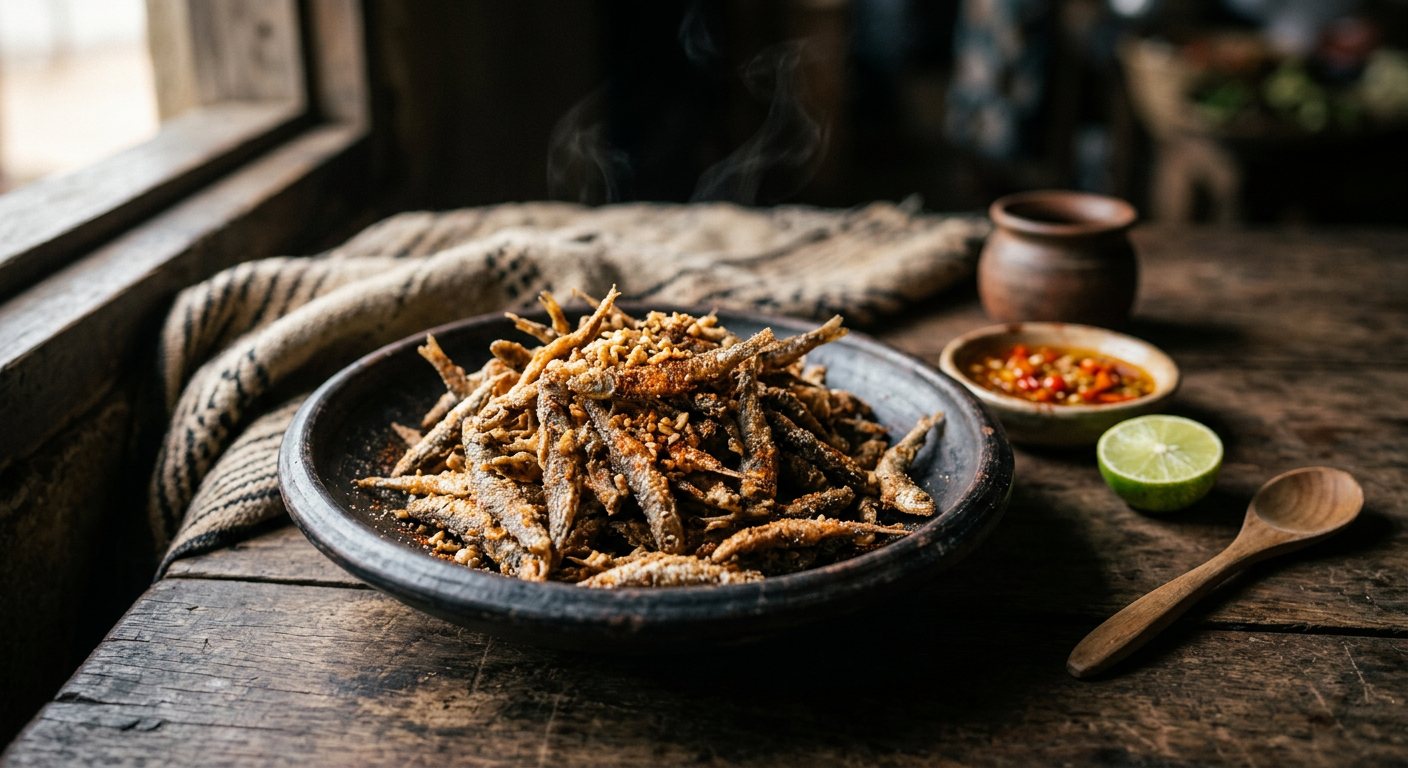 Ndagala zikaranze (Crispy deep-fried freshwater sprats) — Burundi