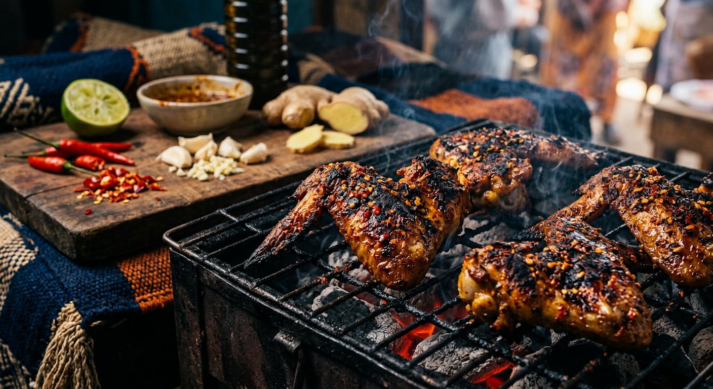 Mabawa (Barbecued Spiced Chicken Wings) — Comoros