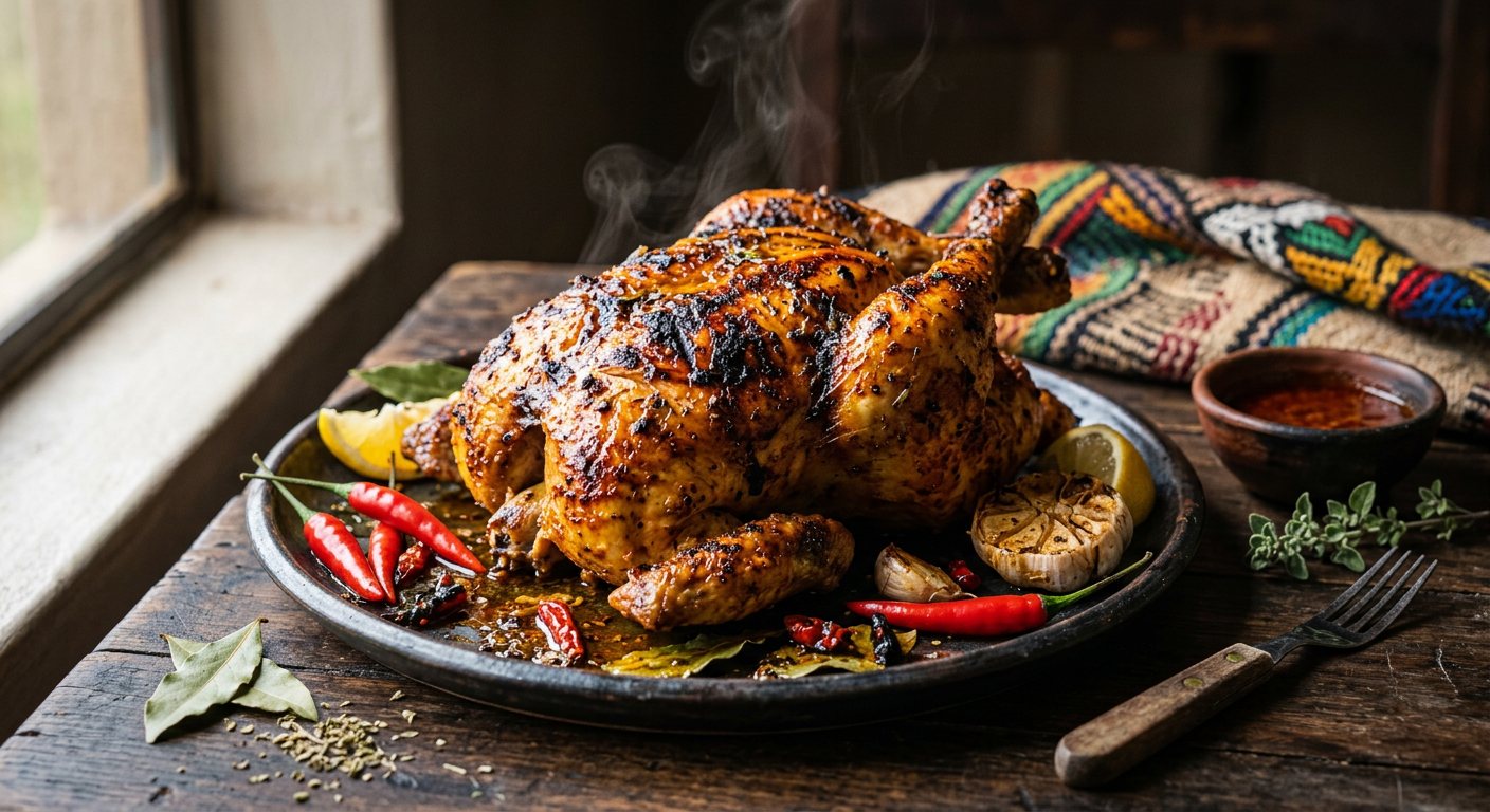 Piri-Piri Inkhukhu (Spicy Chili-Glazed Roast Chicken) — Eswatini