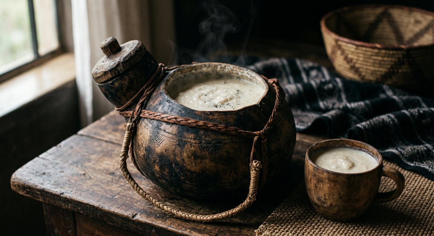 Mursik (Fermented Milk Aged in Smoked Gourds) — Kenya