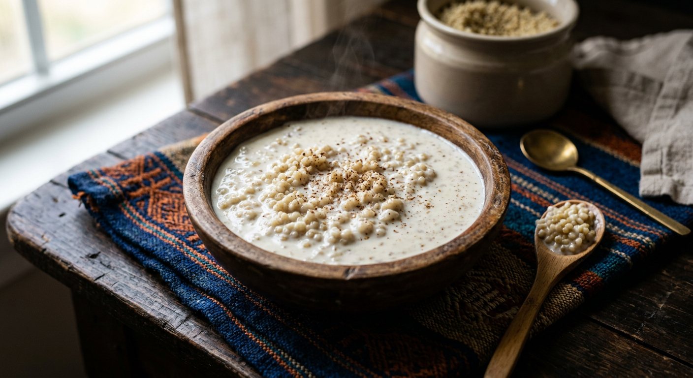Dégué (Steamed Millet Granules in Sweet Vanilla Yogurt) — Guinea