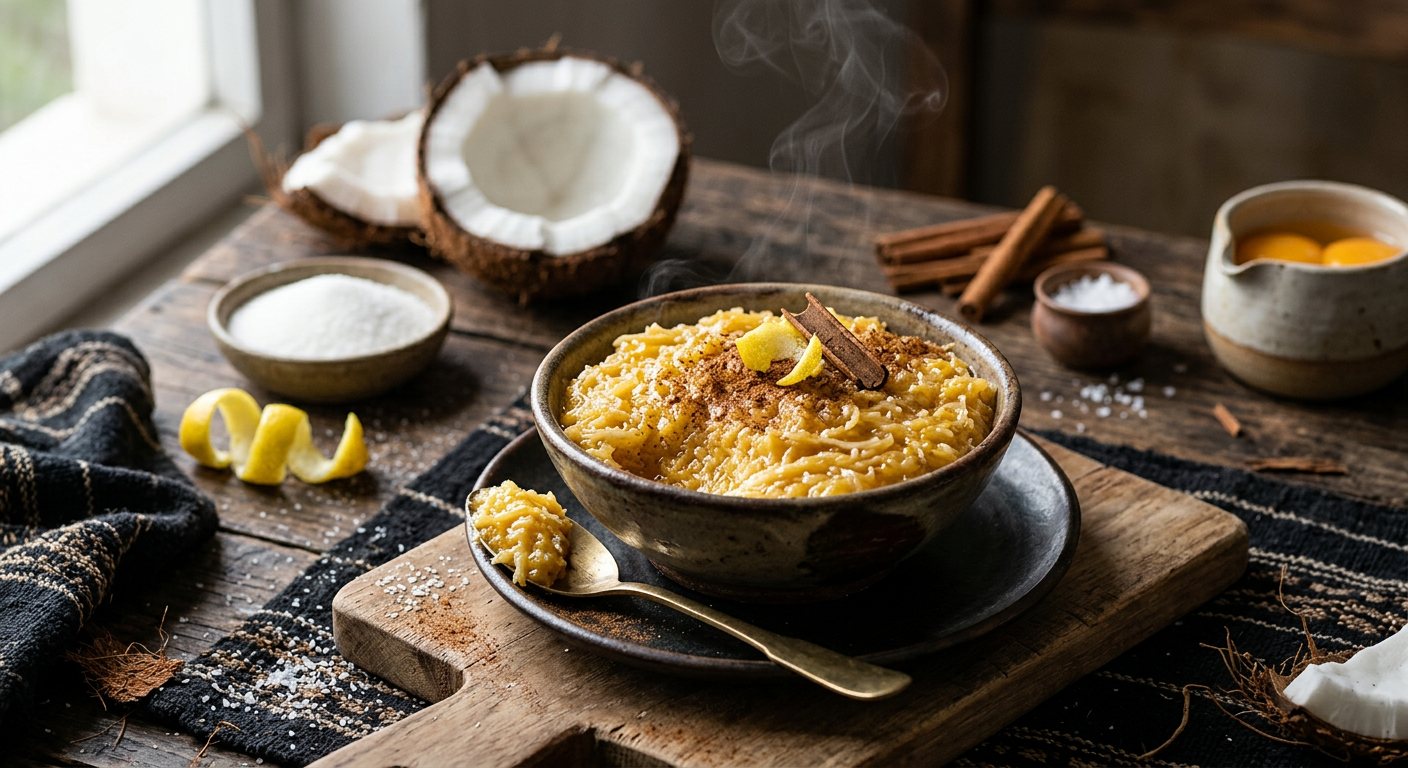 Cocada Amarela (Yellow Coconut and Egg Yolk Pudding) — Angola