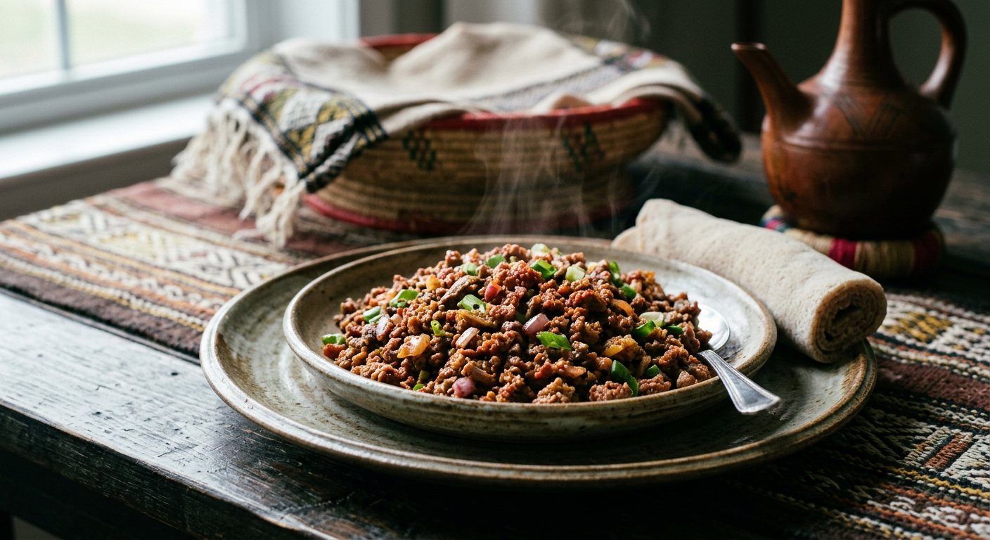 Dulet (Finely Minced Tripe, Liver, and Lean Beef Sautéed with Mitmita) — Ethiopia