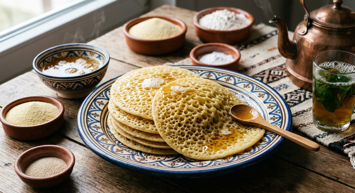 Baghrir (Semolina Honeycomb Thousand-Hole Pancakes) — Morocco