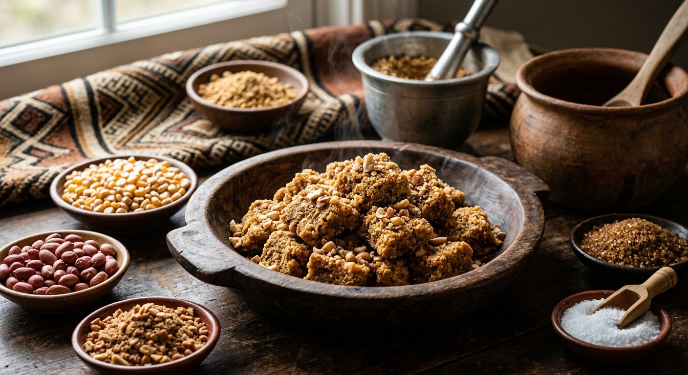 Kanya (Toasted Peanut, Sugar, and Ground Roasted Corn Candy) — Central African Republic