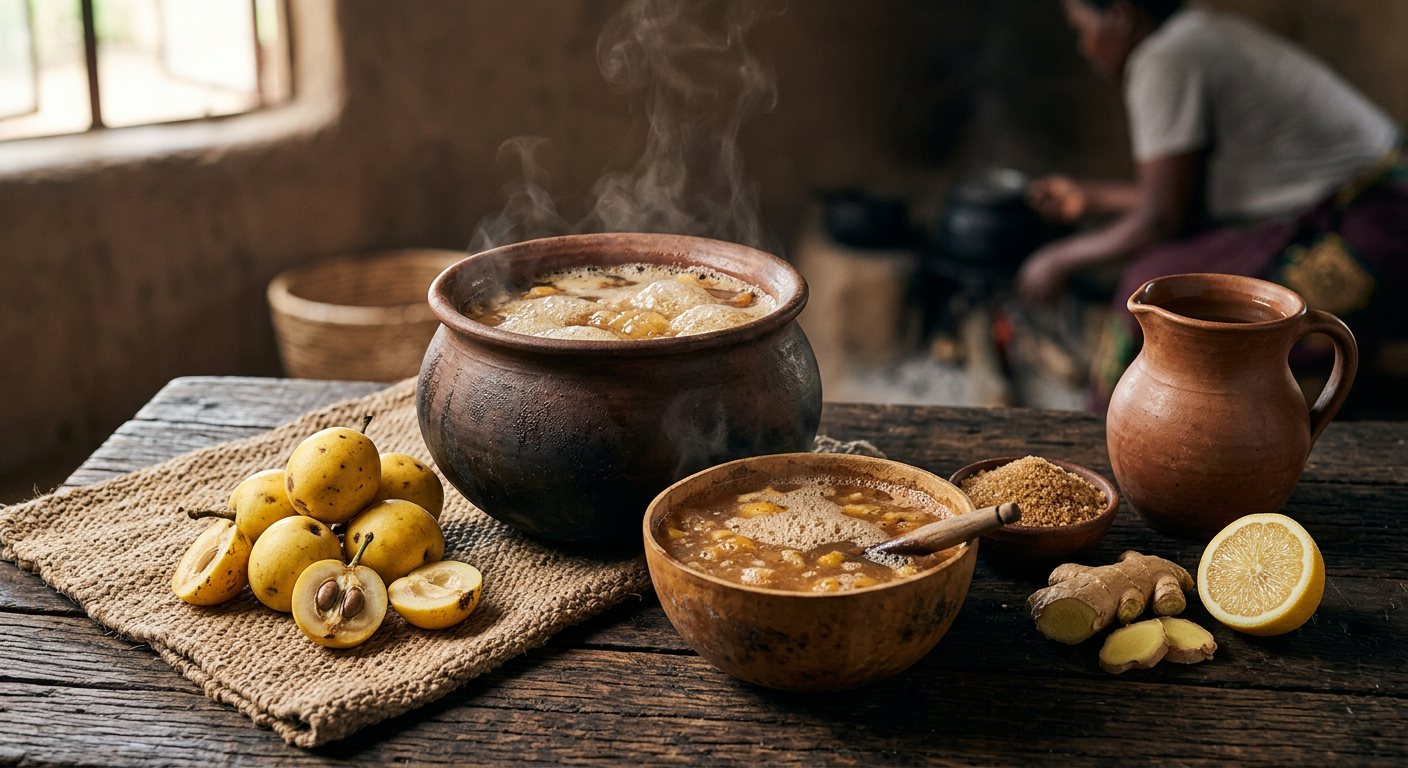 Mukumbi (Fermented Marula Fruit Wine) — Zimbabwe