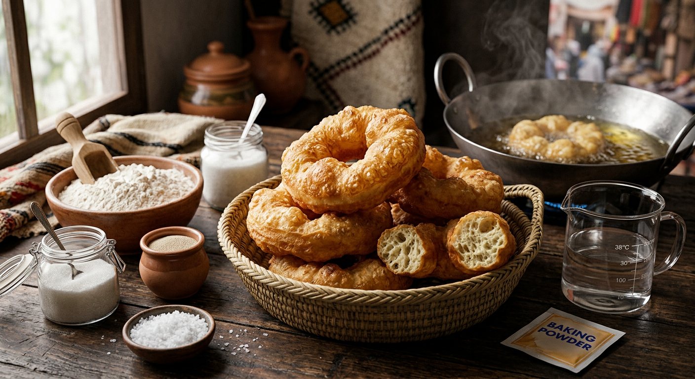 Sfenj (Light Crispy Ring Doughnuts) — Morocco