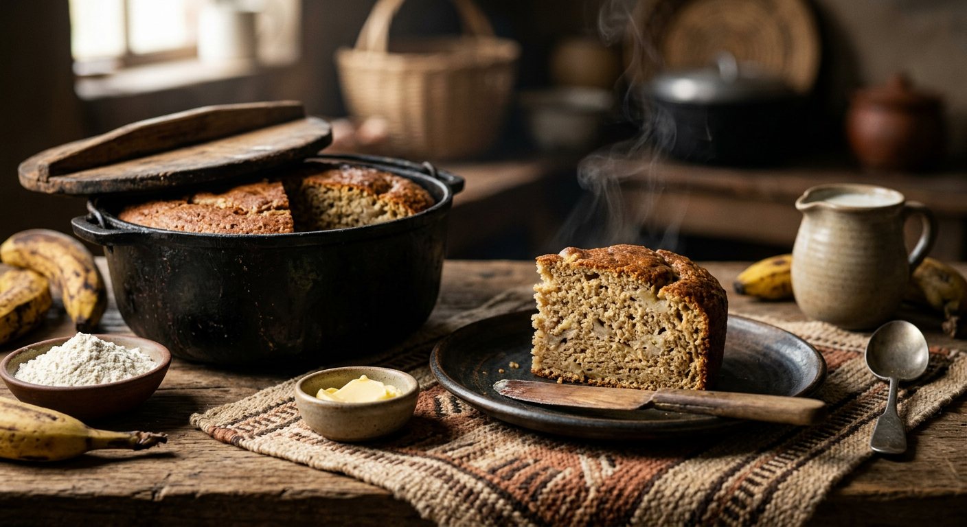 Chikondamoyo (Steamed Open-Fire Pot Bread) — Malawi