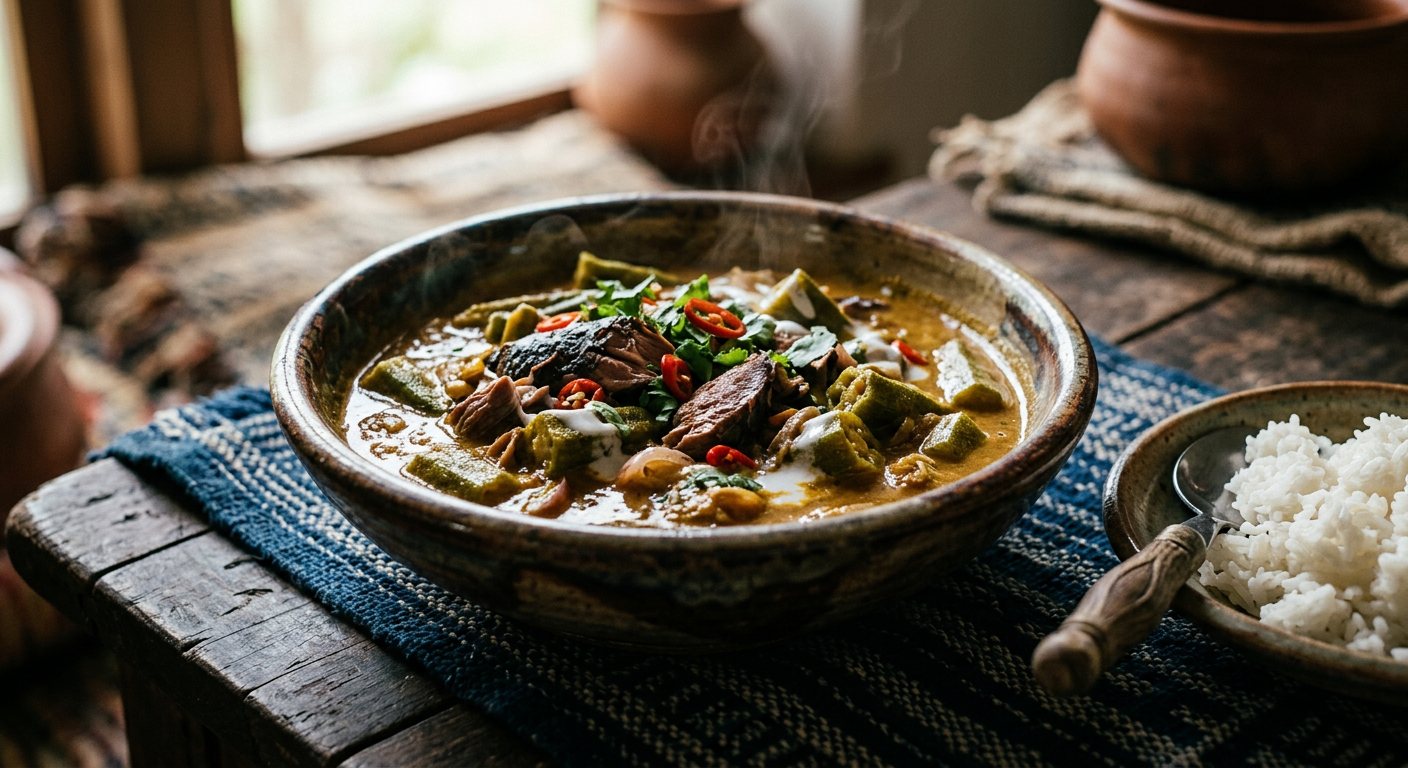 Kandza (Okra and Smoked Fish Stew) — Comoros