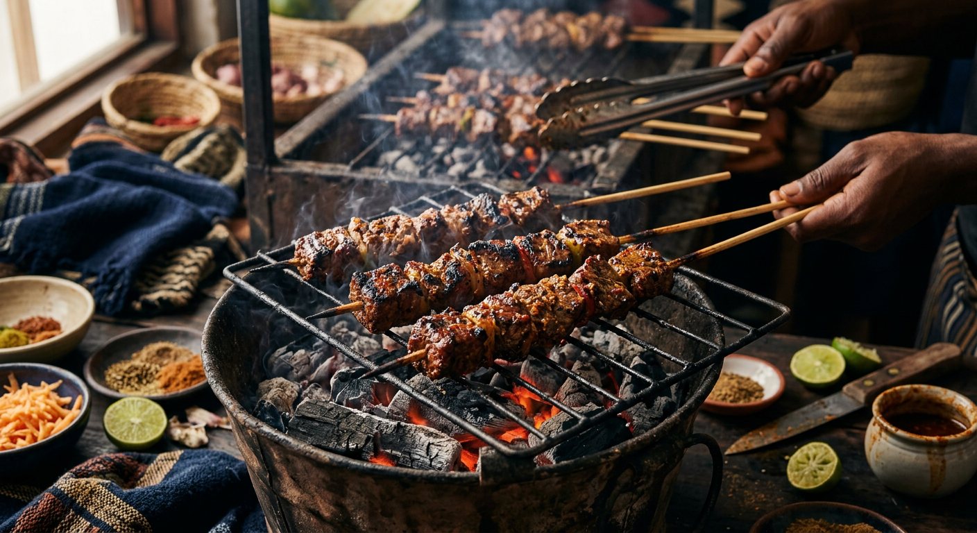 Mishkaki (Tanzanian Marinated Beef Skewers) — Tanzania