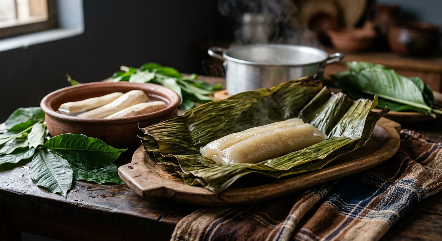 Chikwangue (Fermented Cassava Paste Batons) — DR Congo
