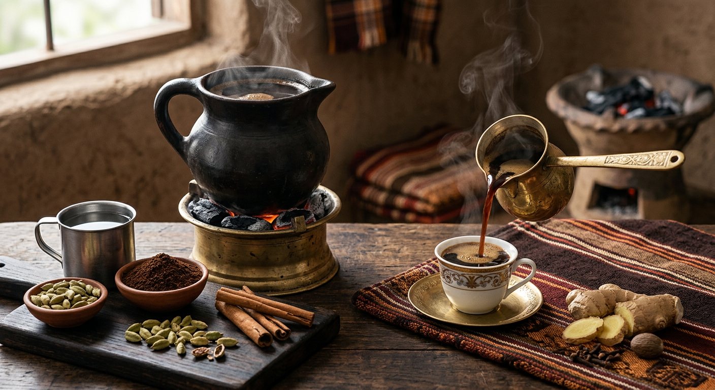 Kahawa Chungu (Concentrated Spiced Black Coffee) — Kenya