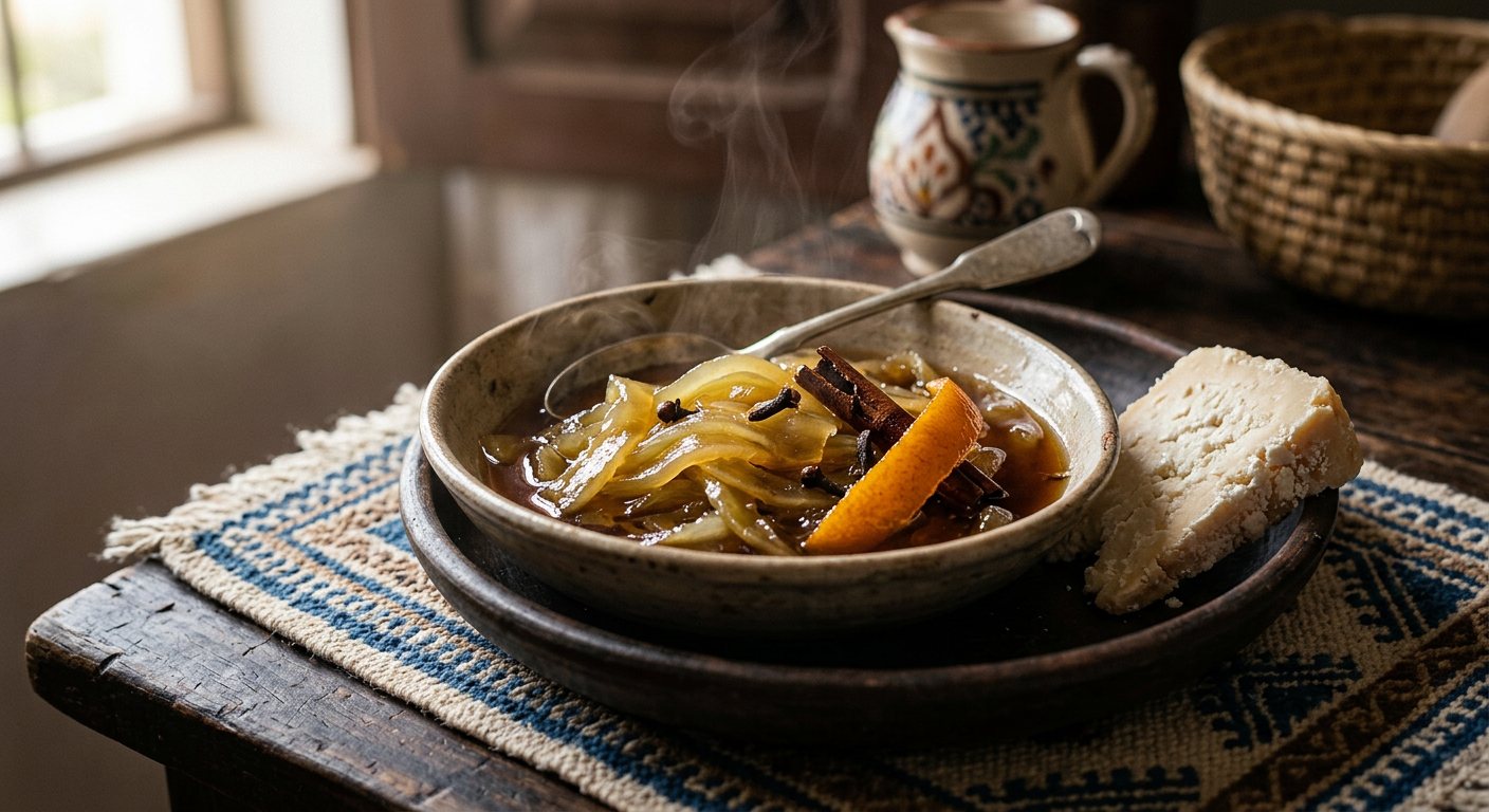 Doce de Papaia com Queijo de Cabra (Papaya Compote with Goat Cheese) — Cabo Verde