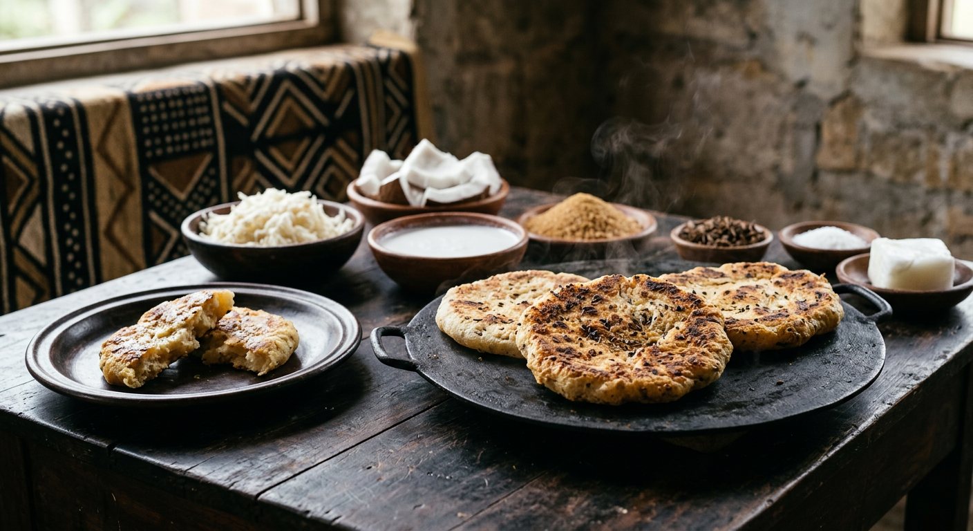 Pan de Yuca Annobonés (Annobón Cassava Griddle Bread) — Equatorial Guinea