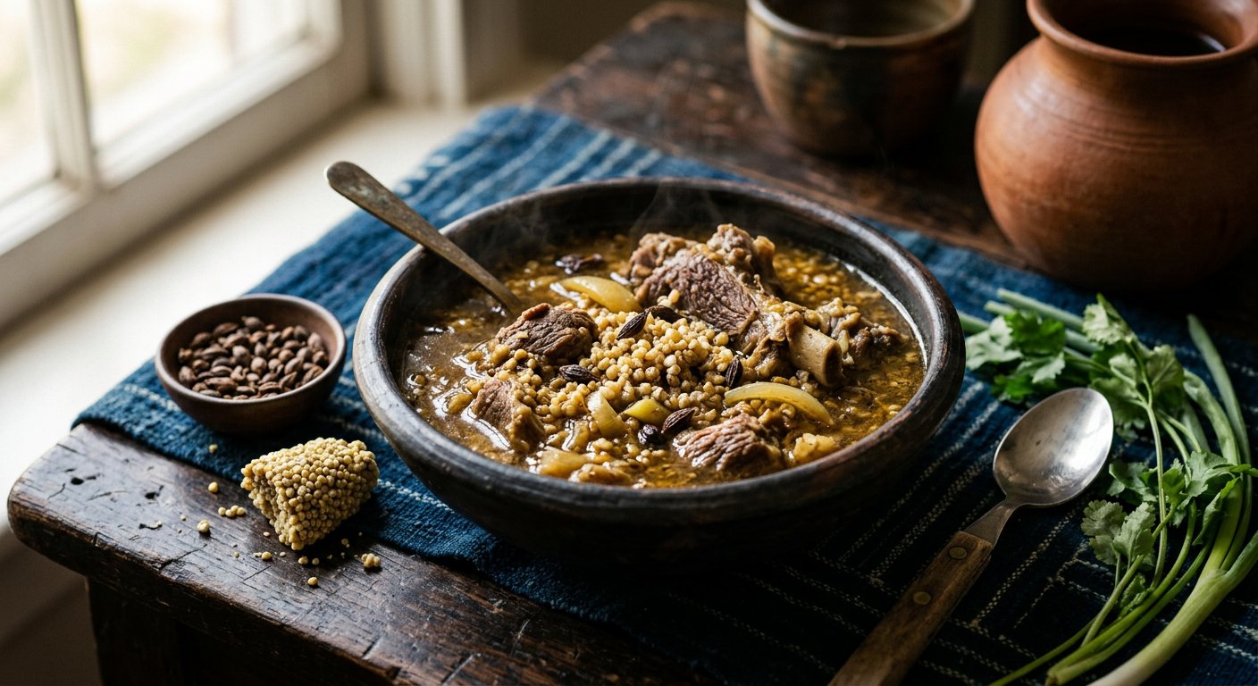 Ga-Oudji (Spiced Mutton and Grain Broth) — Mali