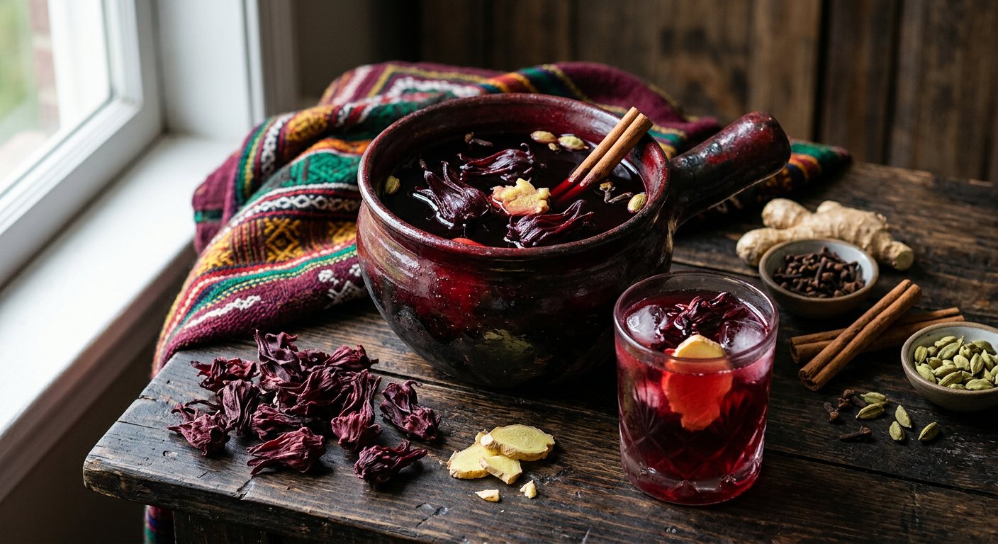 Karkadeh (Chilled Hibiscus and Ginger Infusion) — South Sudan