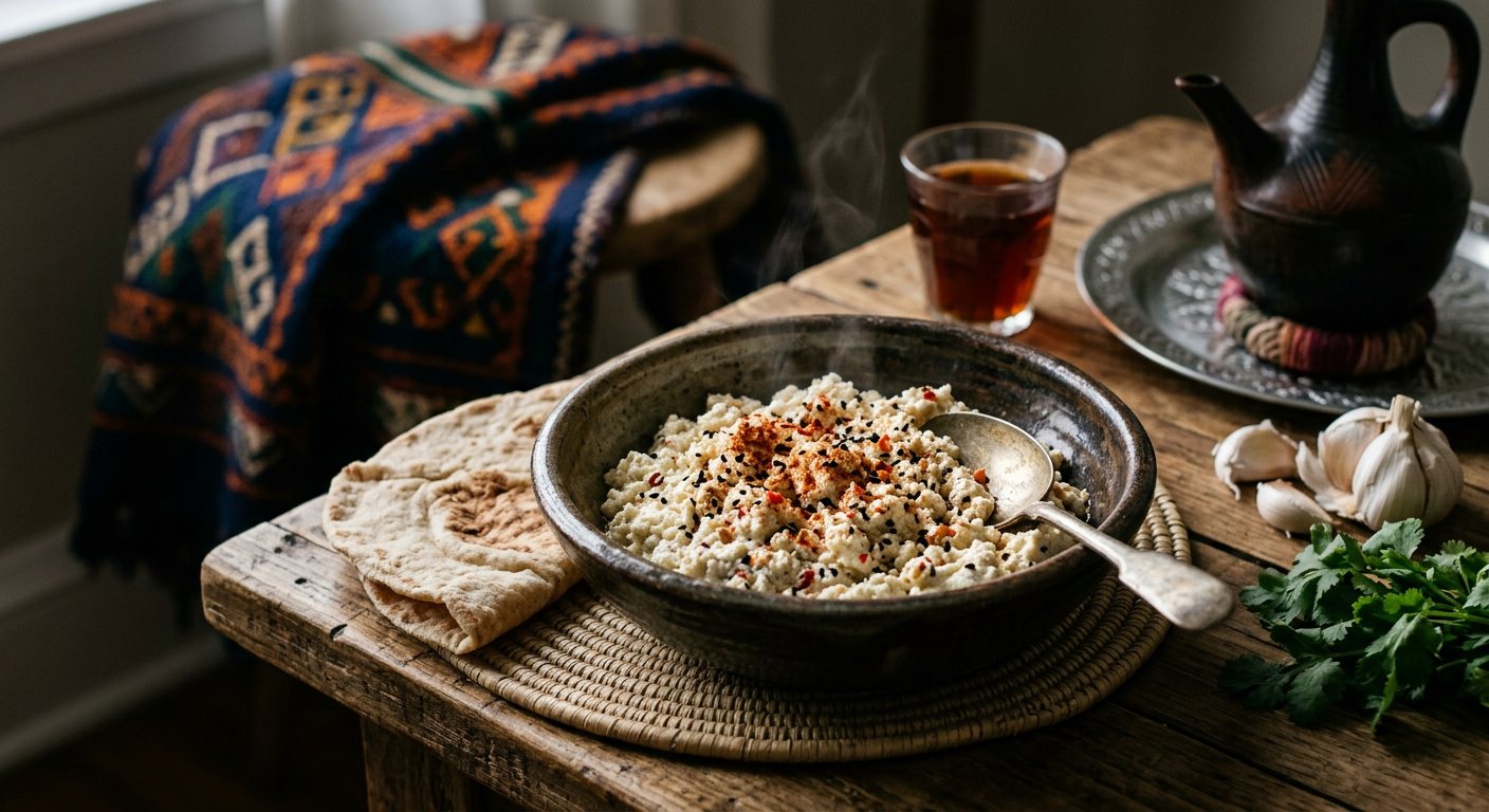 Mish (Fermented Cottage Cheese with Black Cumin and Chili) — Sudan