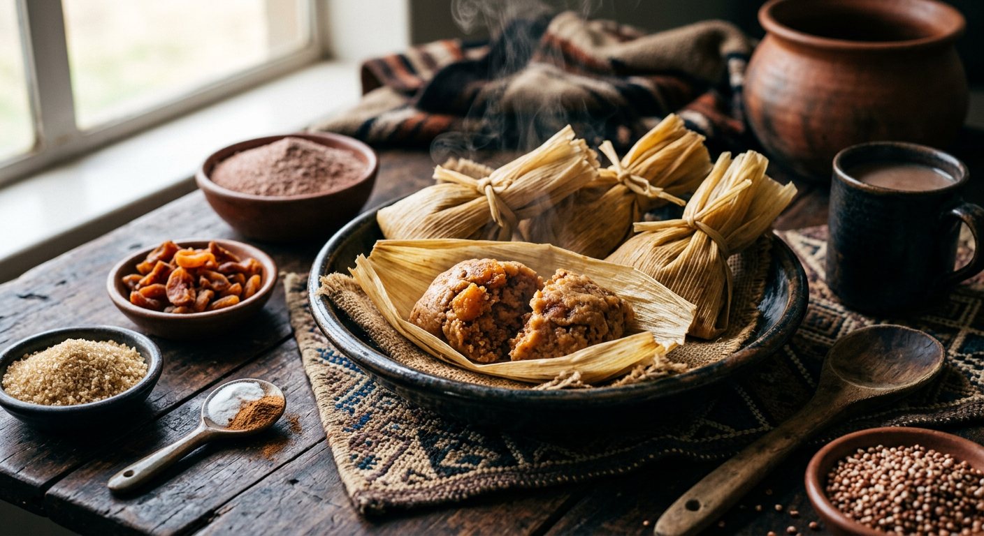 Khohloane (Sweet Steamed Sorghum and Dried Apricot Dumplings) — Lesotho