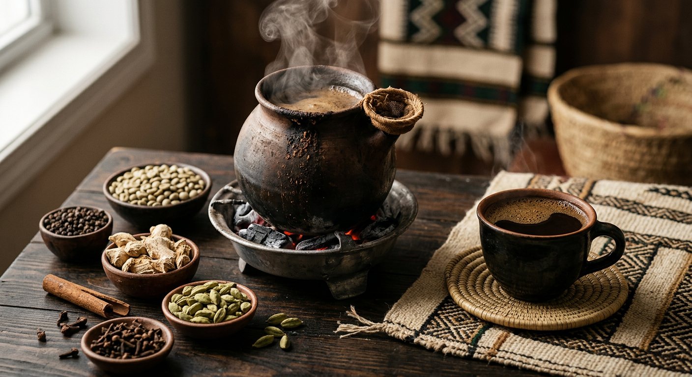 Jubana (Spiced Ginger and Cardamom Clay-Pot Coffee) — Sudan