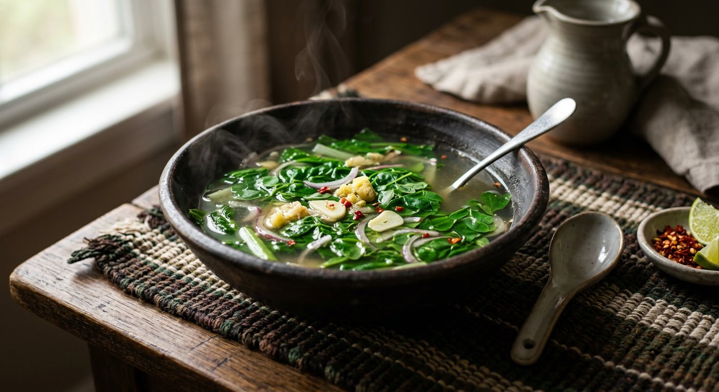 Bouyon Bred (Local Greens Clear Broth) — Seychelles